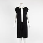 Prada Black White Panel Sleeveless Dress