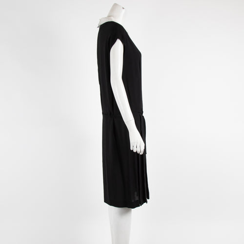 Prada Black White Panel Sleeveless Dress