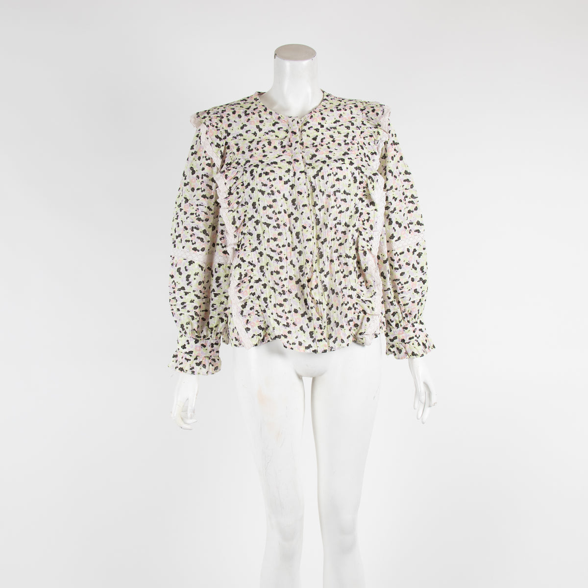 By Malina Floral Ruffle Blouse