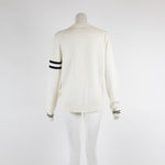 VVB Victoria Beckham Cream Embellished Cardigan
