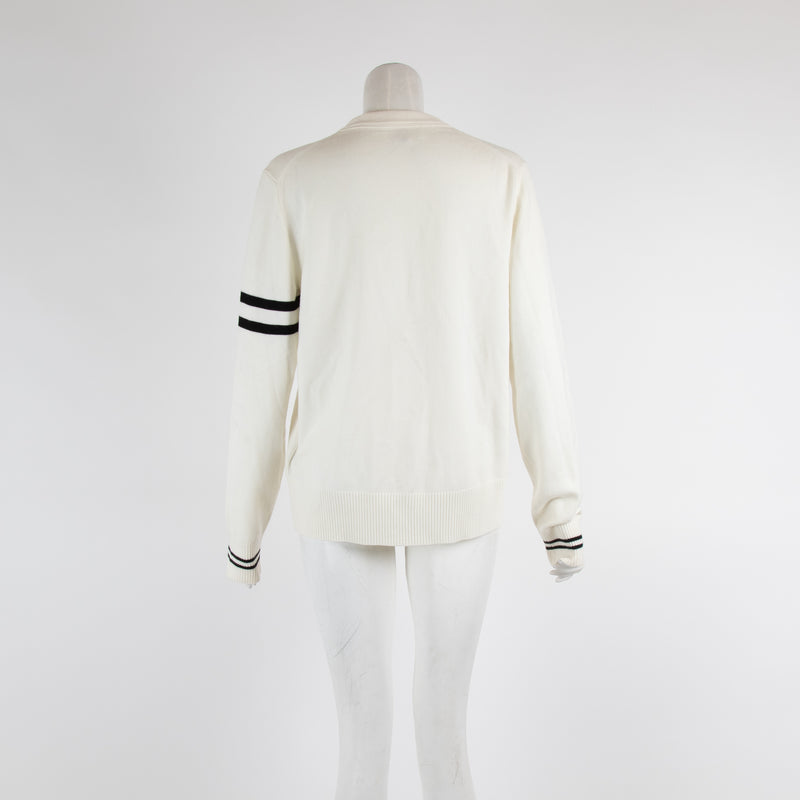 VVB Victoria Beckham Cream Embellished Cardigan