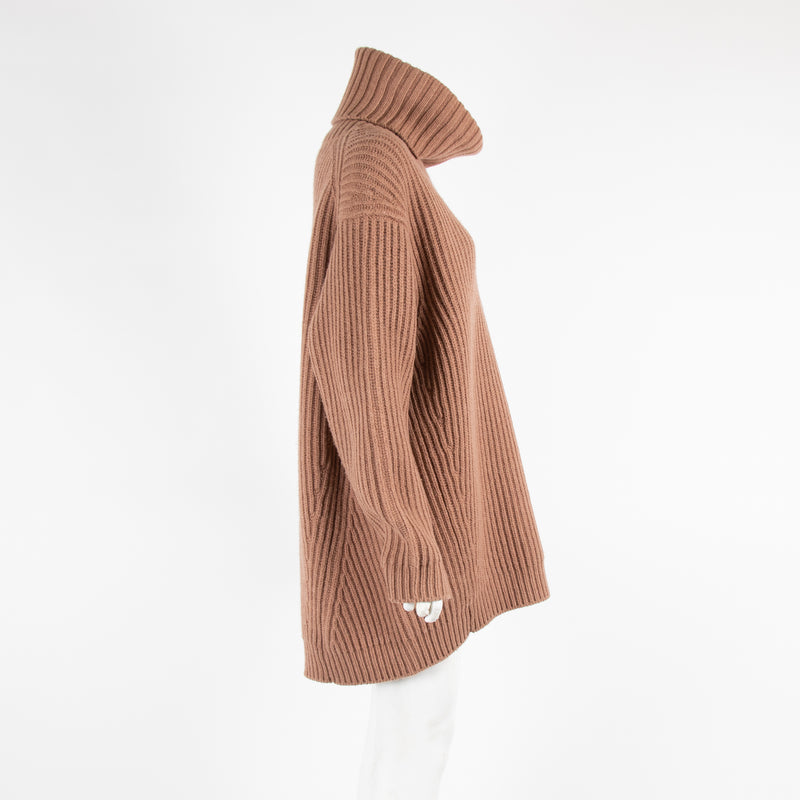 Acne Studios Camel Longline Roll Neck Jumper