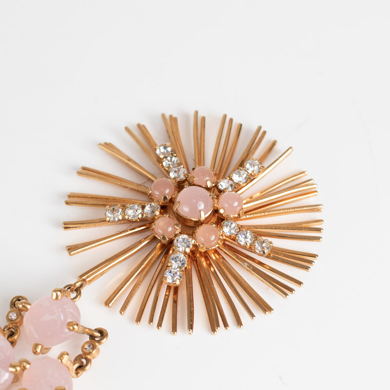 Valentino Rose Gold Pink Stones Necklace