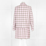 Maje Pink and Grey Check Jacket