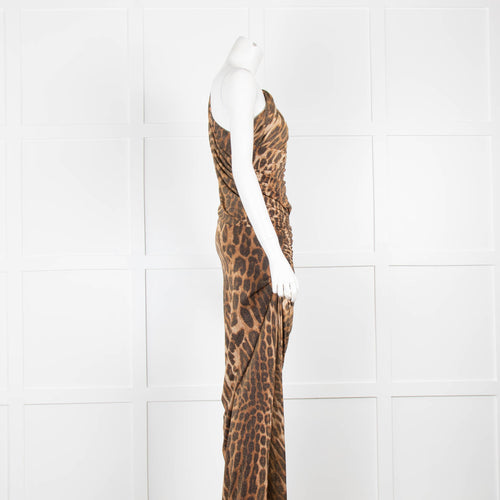 Alexandre Vauthier  Leopard Lurex One Shoulder Dress