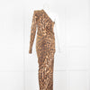 Alexandre Vauthier  Leopard Lurex One Shoulder Dress