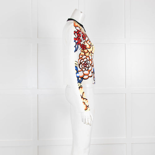 Louis Vuitton Floral Zip Up Jacket