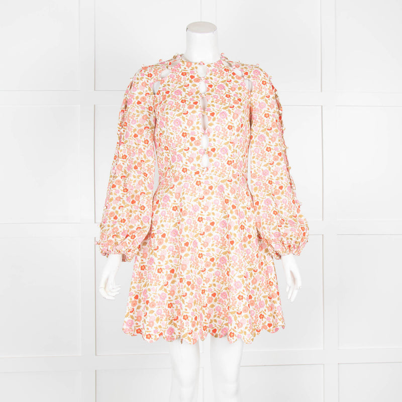 Zimmerman Floral Dress with Scalloped Hem