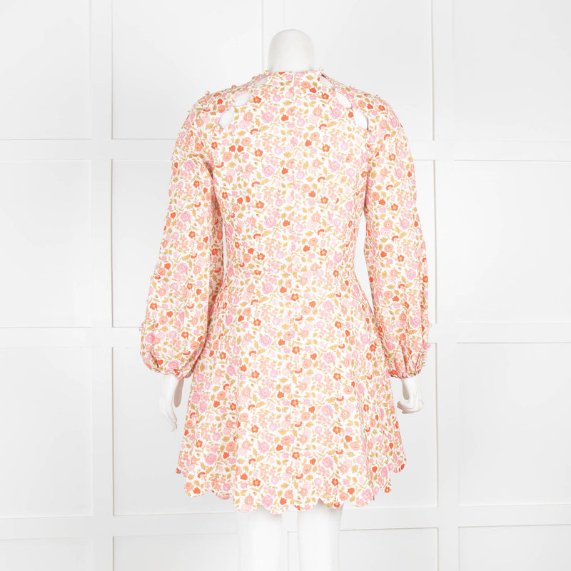Zimmerman Floral Dress with Scalloped Hem