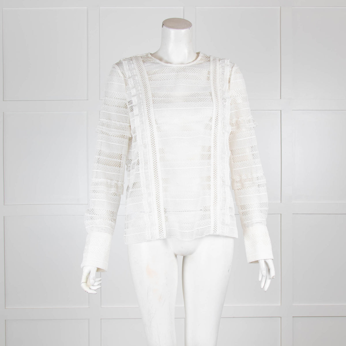 Self Portrait White Lace Top