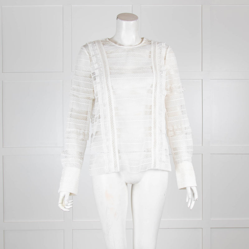 Self Portrait White Lace Top