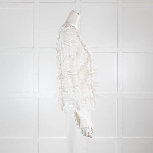 Self Portrait White Lace Top