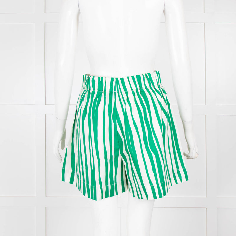 Jakke Fresno Green Stripe Shorts