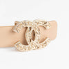 Chanel Beige Leather Logo Belt