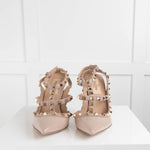 Valentino Garavani Rockstud Blush Caged Pumps