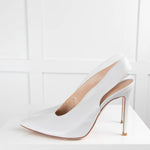 Gianvito Rossi White Sling Back Shoes