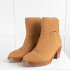 Chanel Tan Short Boots with Wooden Sole