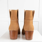 Chanel Tan Short Boots with Wooden Sole