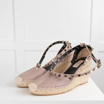 Valentino Rockstud Blush Studded Espadrille