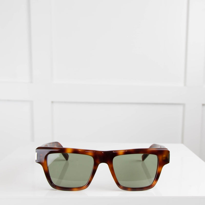 Saint Laurent Angular Square Frame Sunglasses