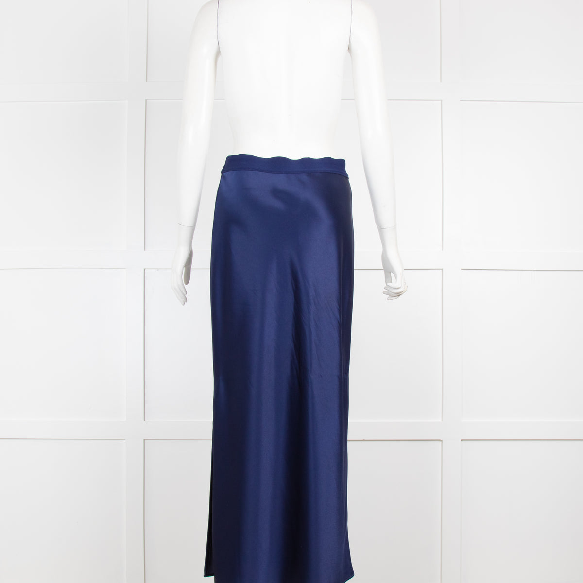 Theory Navy Midi Slip Skirt