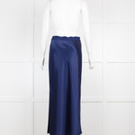 Theory Navy Midi Slip Skirt