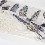 Rockins Silk Scarf with Fringing