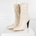 Iro Cream Leather Ankle Boot