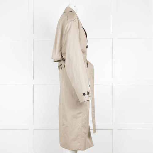 Frankie Shop Taupe Eugene Trench Coat