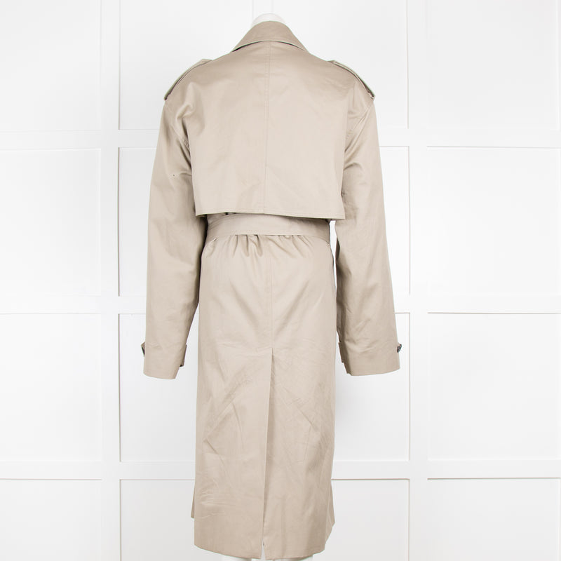 Frankie Shop Taupe Eugene Trench Coat