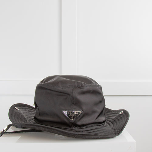 Prada Black Nylon Bucket Hat