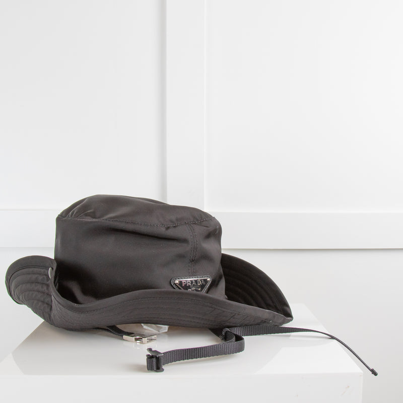 Prada Black Nylon Bucket Hat