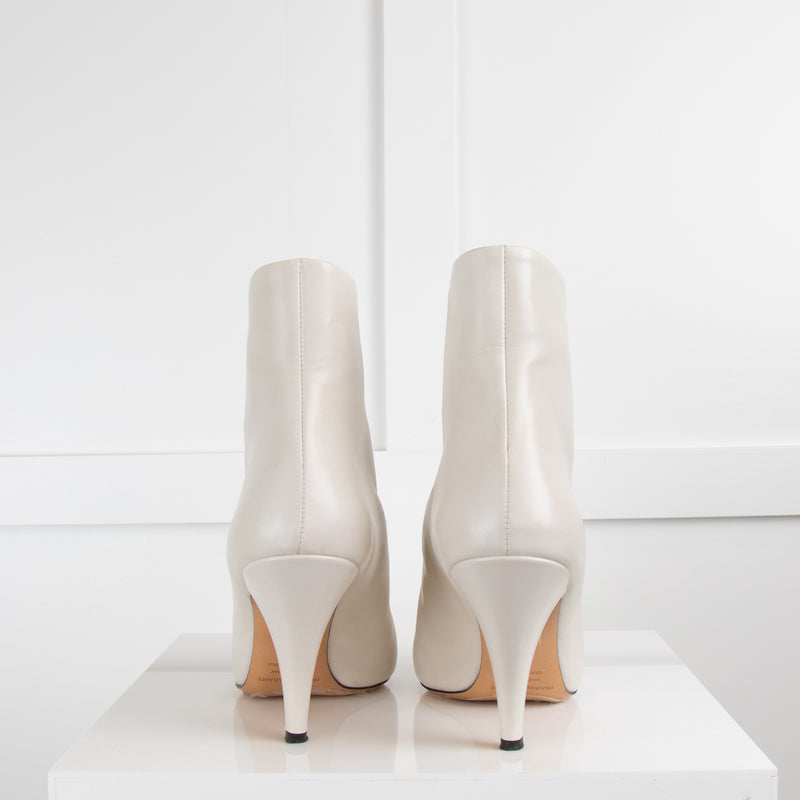 Isabel Marant White Minimal Leather Boots