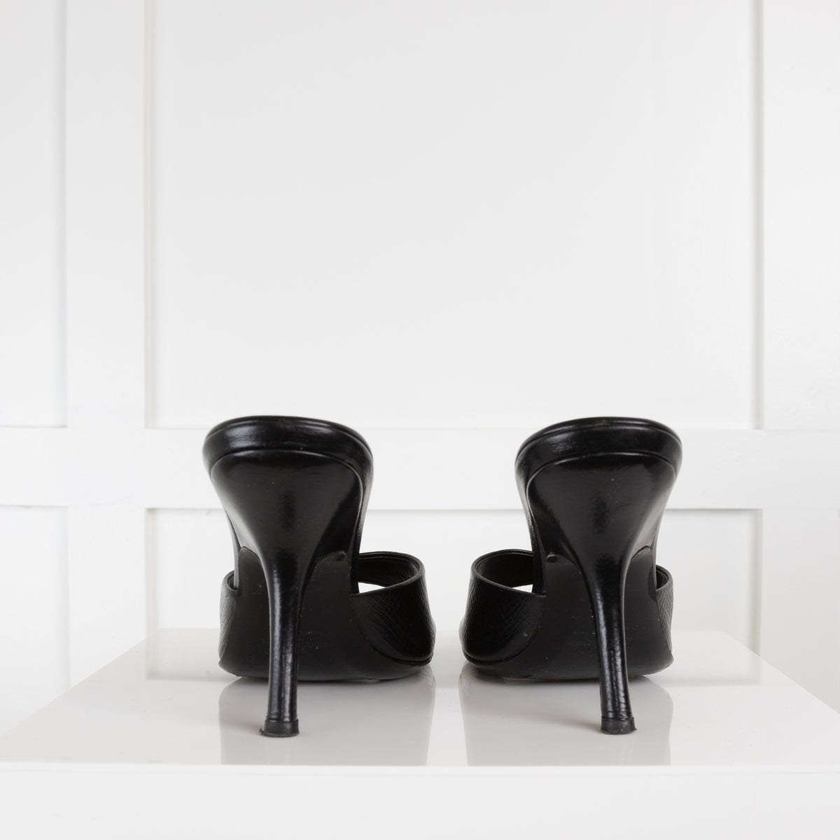 By Far Textured Black Mora Mule