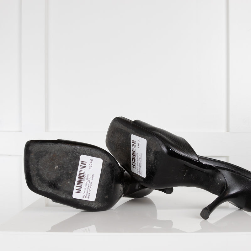 By Far Textured Black Mora Mule