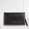 Valentino Rockstud Black Flap Clutch