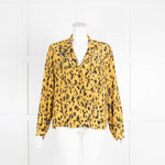 Anine Bing Yellow Cheetah Pyjama Style Blouse