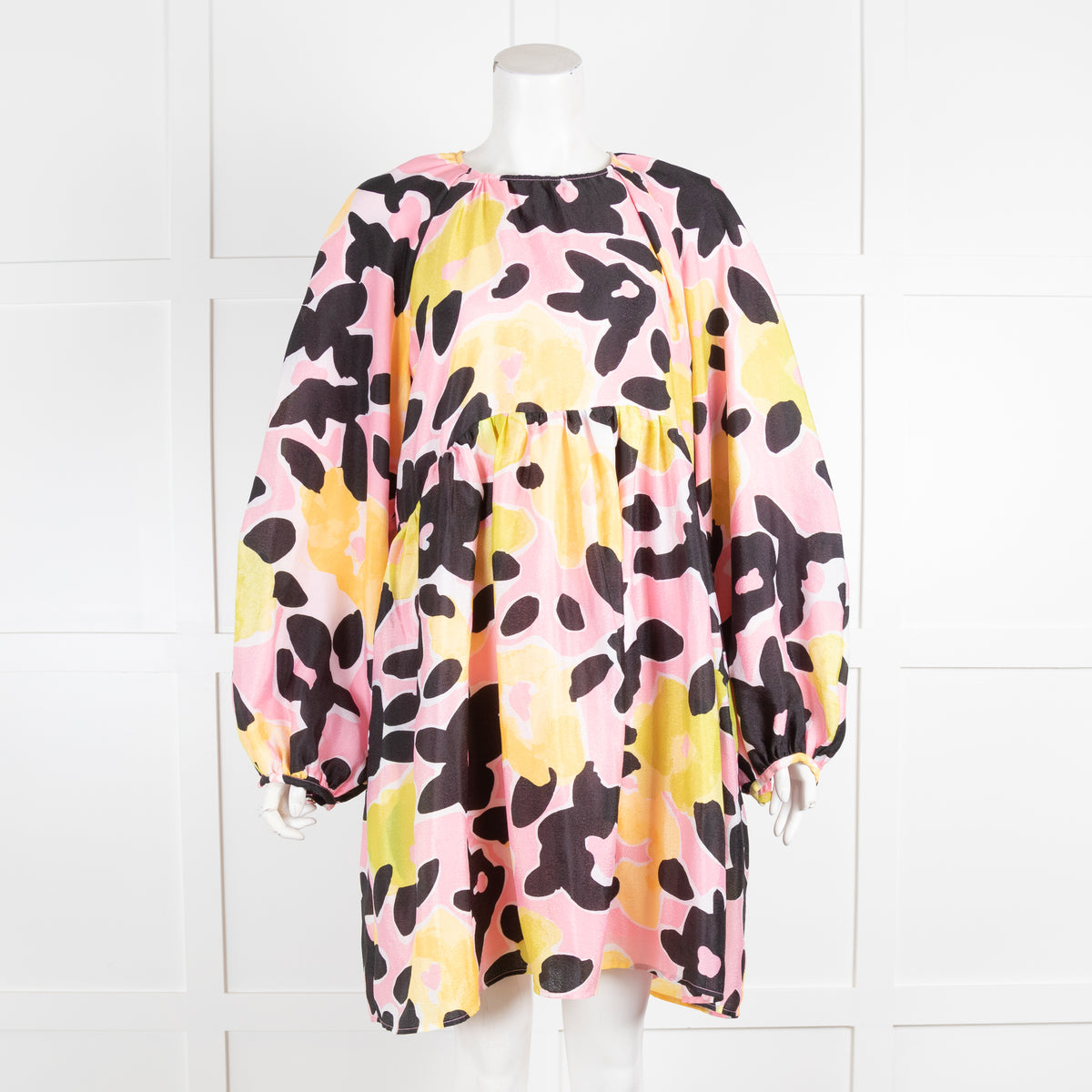 Stine Goya Pink Floral Print Mini Dress