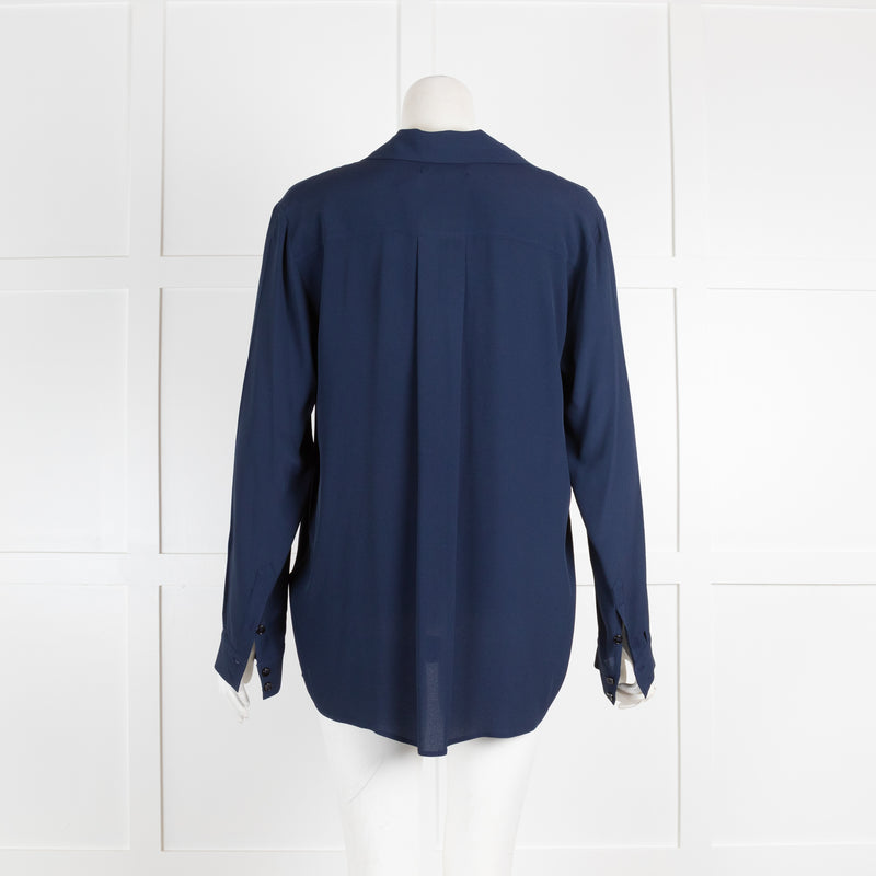 7 For All Mankid Navy Silk Shirt