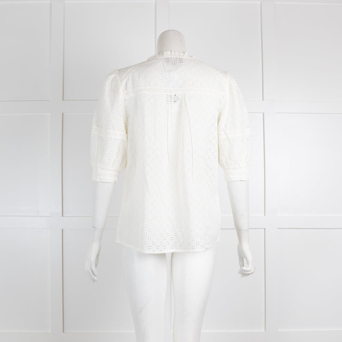 Wyse White Broderie Anglaise Blouse
