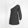Kage Black Off the Should Mini Dress with Stars
