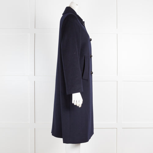 MaxMara Studio Navy Wool Coat