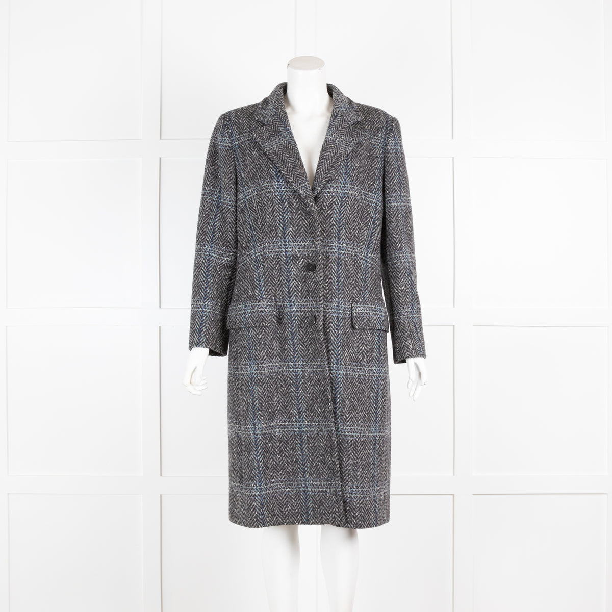 Weekend MaxMara Herringbone Long Coat