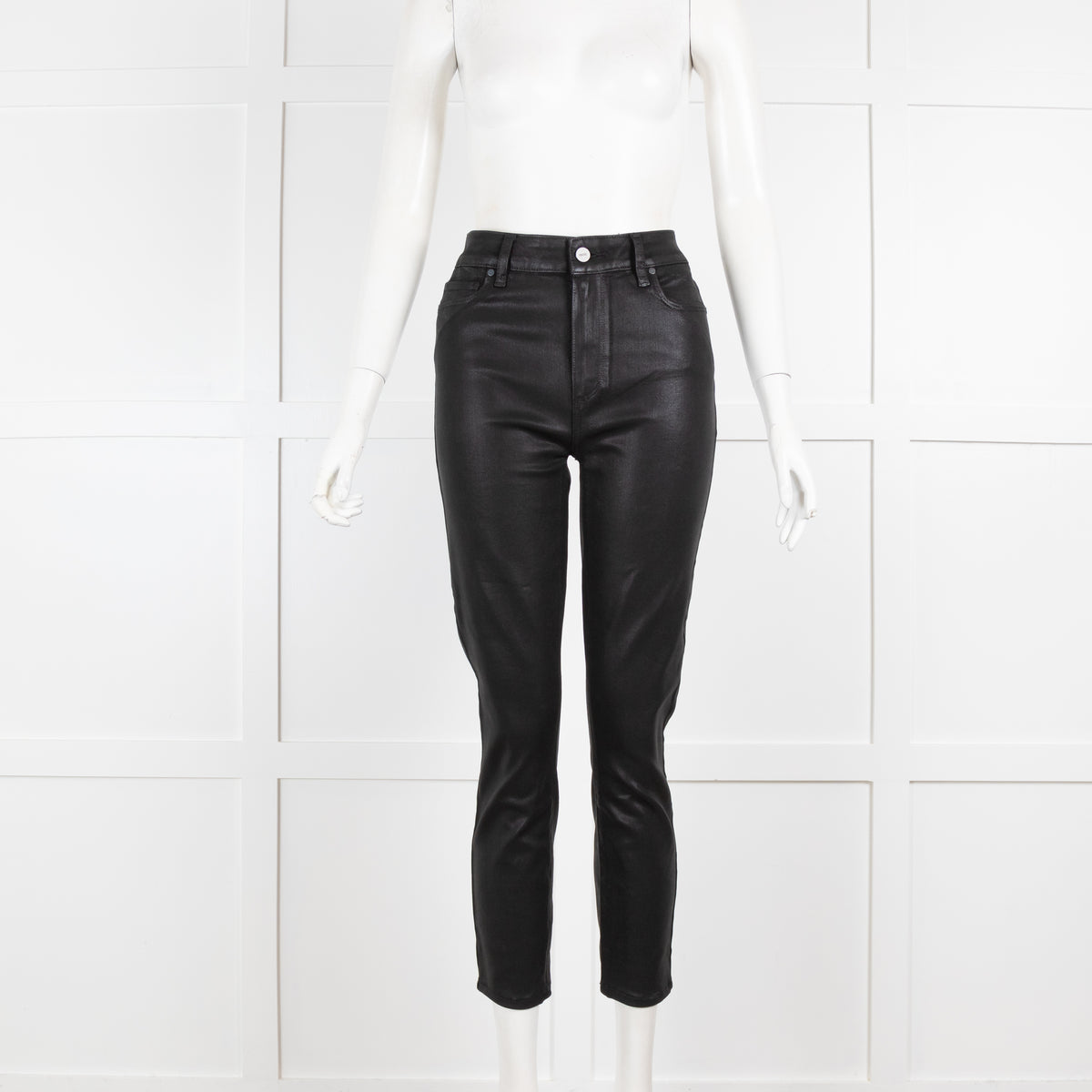 Paige Black Coated Jeans