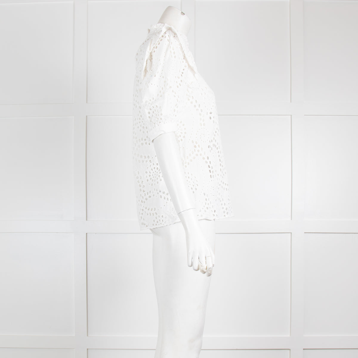 Iris and Ink White Broderie Anglaise Top