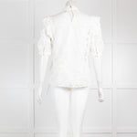 Iris and Ink White Broderie Anglaise Top
