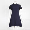Sandro Navy Mini Dress with Black Frills