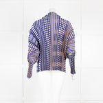 Issey Miyake Blue Pleated Blouse