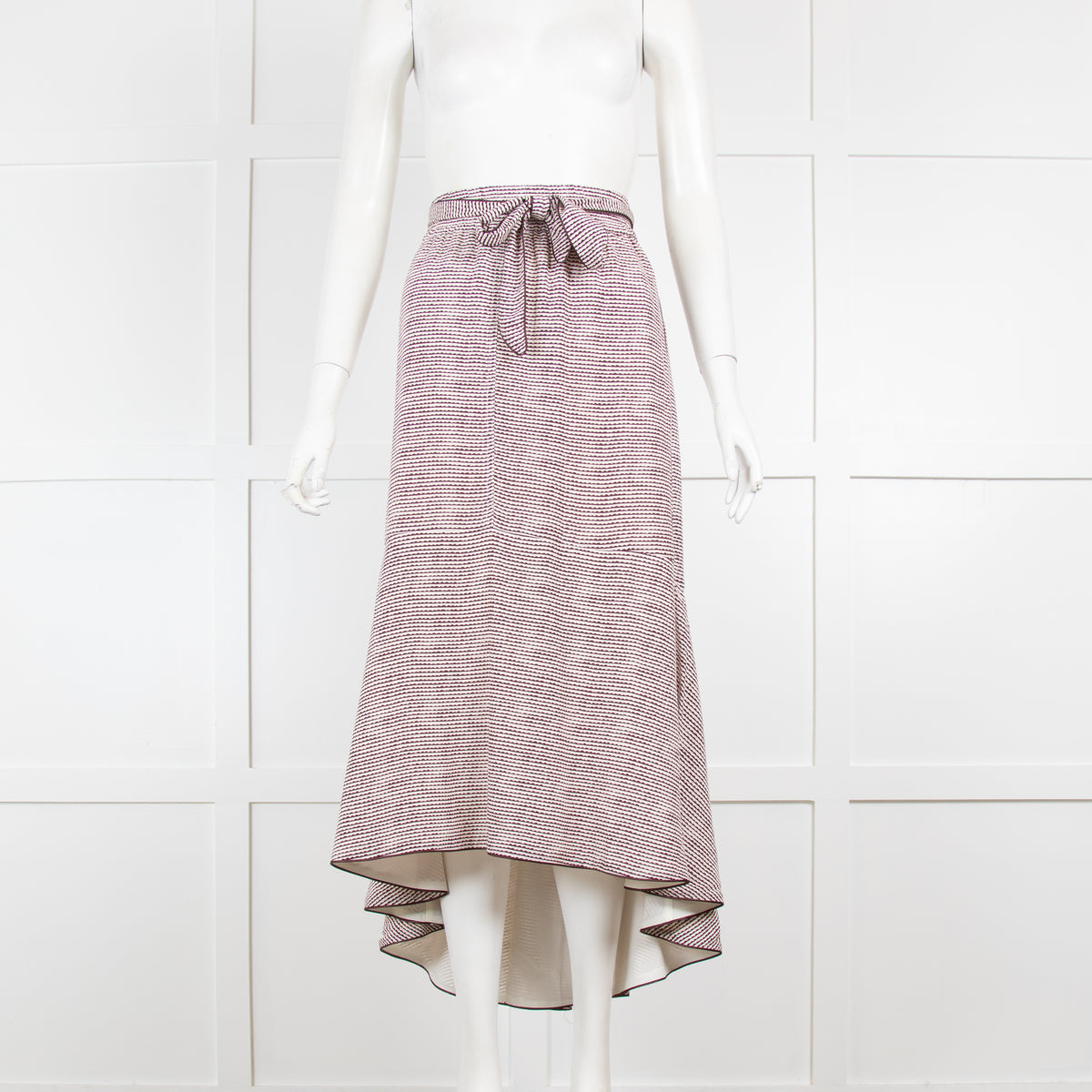 Me and Em Burgundy Patterned Maxi Skirt