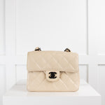 Chanel Cream Quilted Lambskin Leather Small Bag